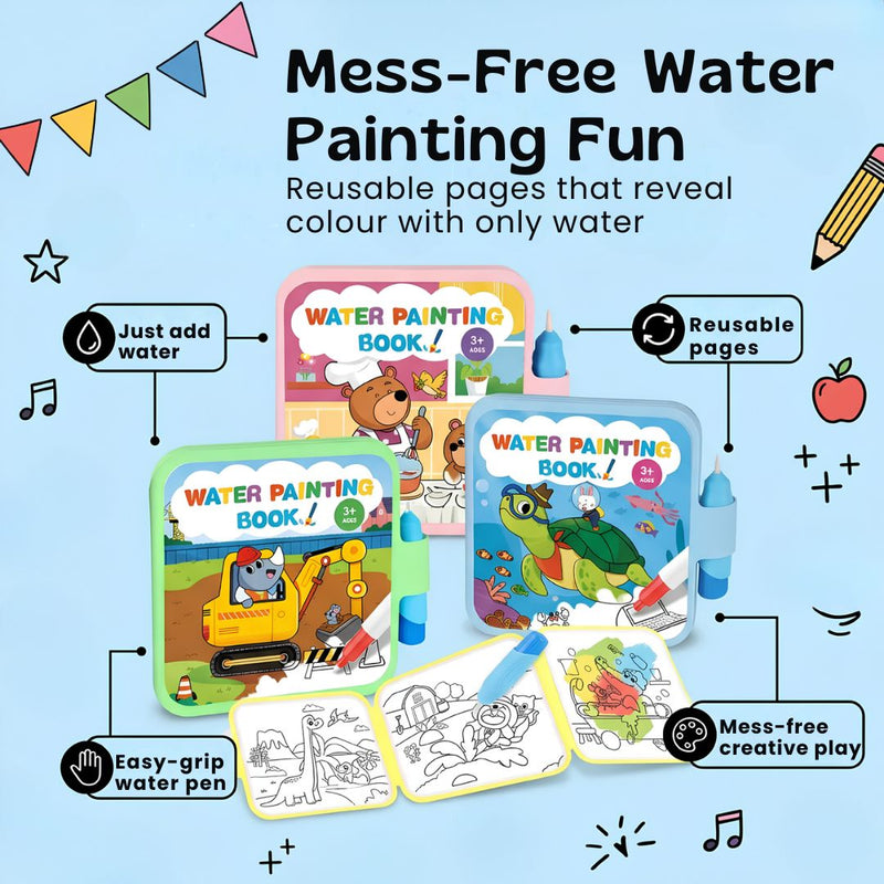 TibaToes™ Reusable Water Painting Book