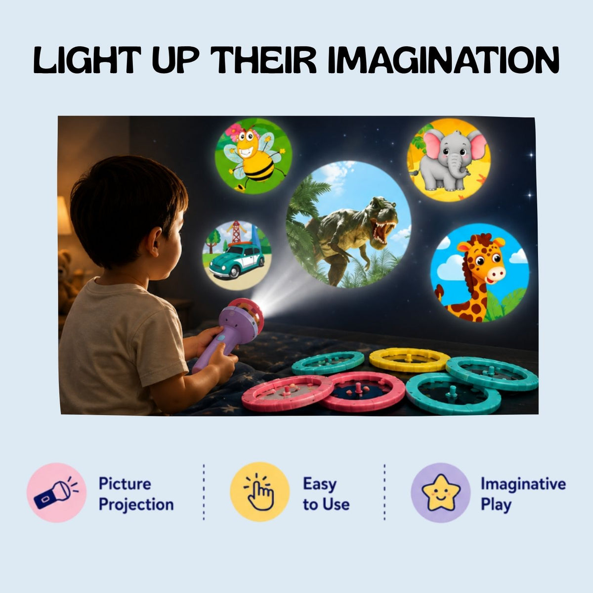 TibaToes™ Animal Story Projection Flashlight