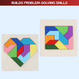 TibaToes™ Montessori Wooden Tangram Puzzle