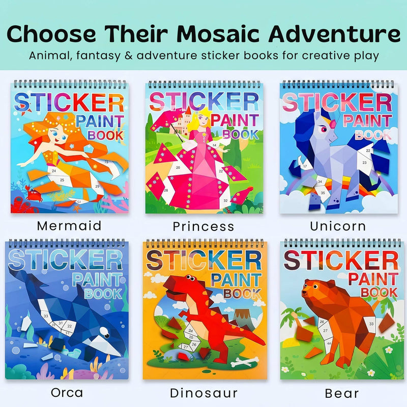 TibaToes™ StickerPaint Number Art Book