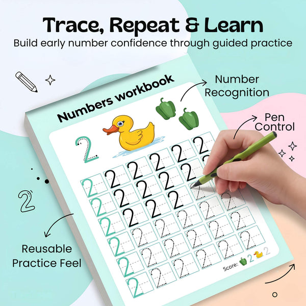 TibaToes™ NumberQuest Tracing Workbook