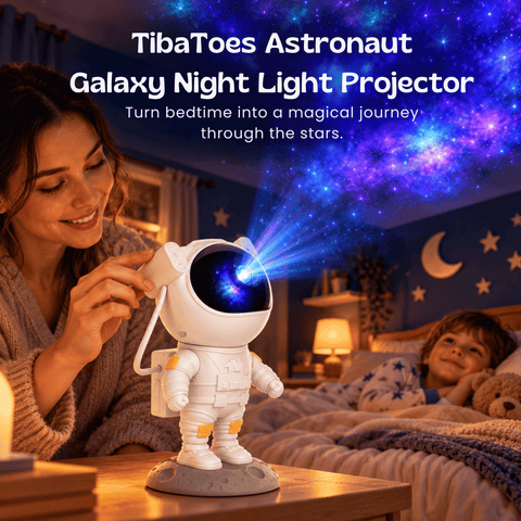 TibaToes™ Astronaut Galaxy Night Light Projector