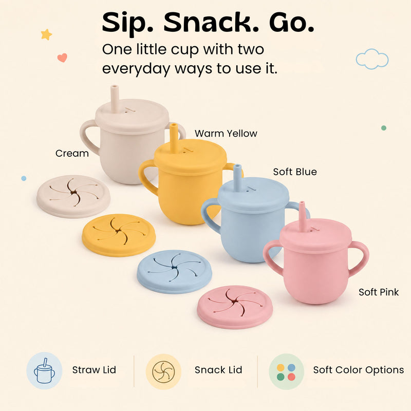 TibaToes™ Sip & Snack Silicone Training Cup