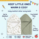 Buy 1 Take 1 TibaToes™ CozySprout Hooded Baby Towels