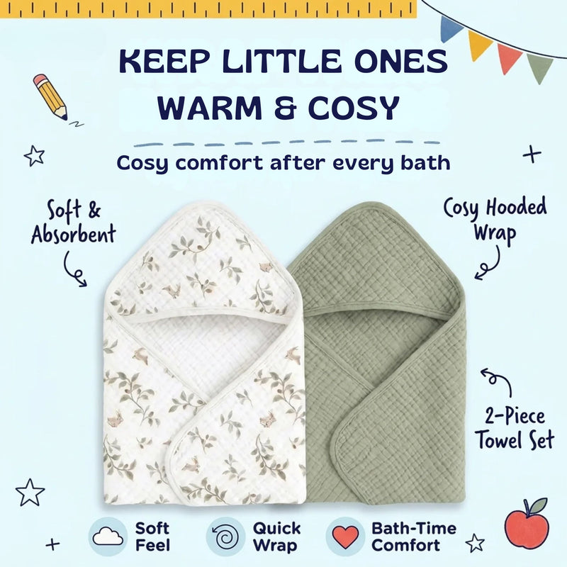 Buy 1 Take 1 TibaToes™ CozySprout Hooded Baby Towels