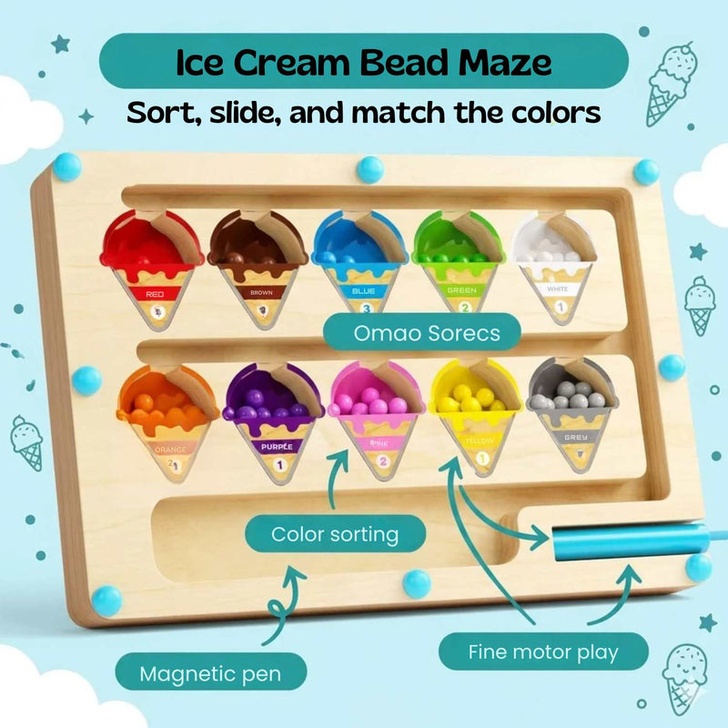 TibaToes™ MagniSort Color Maze Board