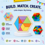 TibaToes™ Wooden Tangram Puzzle Board