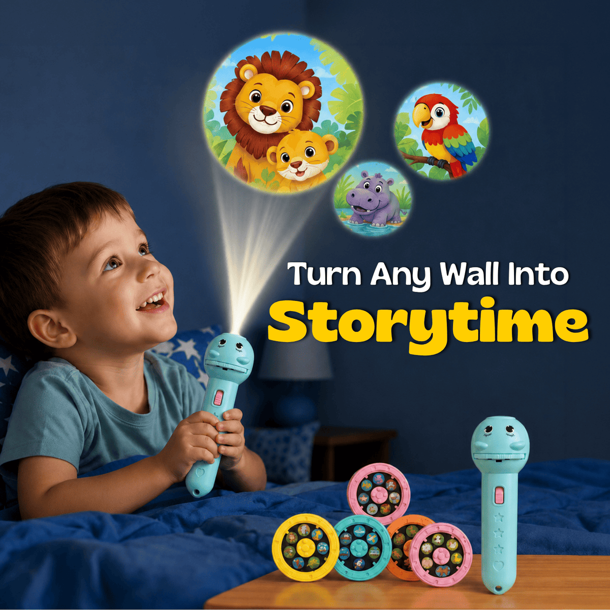 TibaToes Animal Story Projection Flashlight