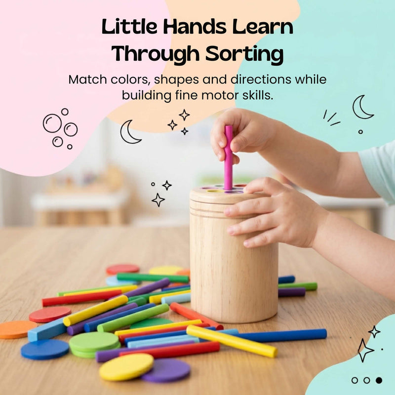 TibaToes Montessori Multi-Skill Sorting Cylinder
