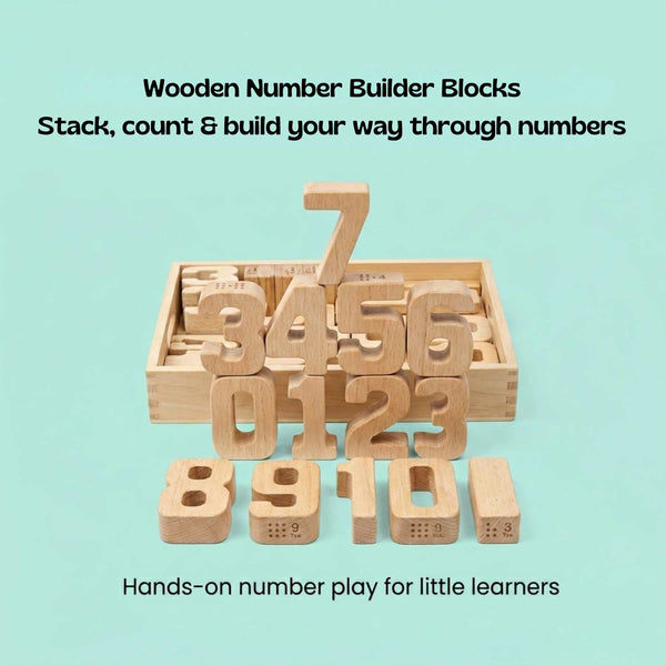 TibaToes™ NumberNest Wooden Counting Blocks