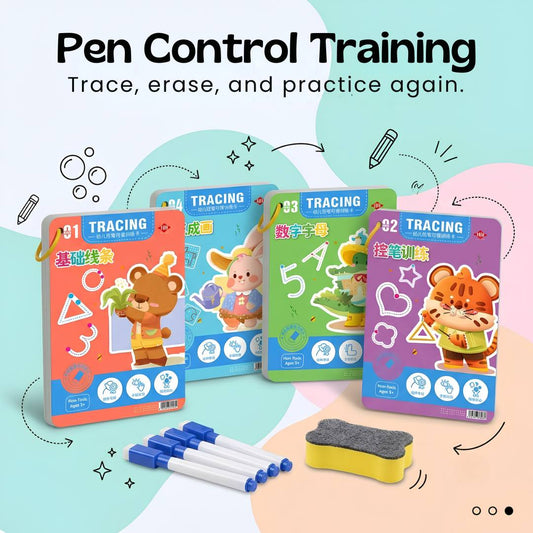 TibaToes™ TraceBuddy Reusable Pen Control Books