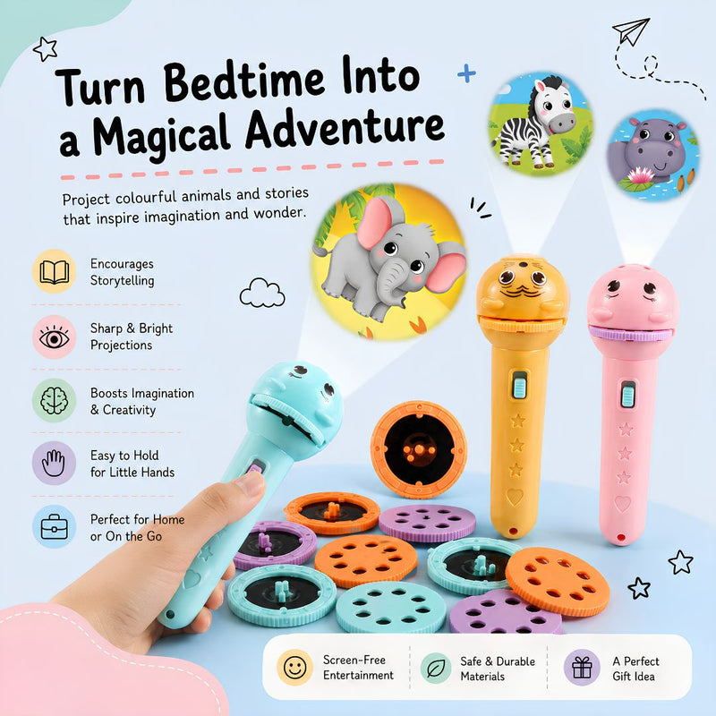 TibaToes™ Animal Story Projection Flashlight