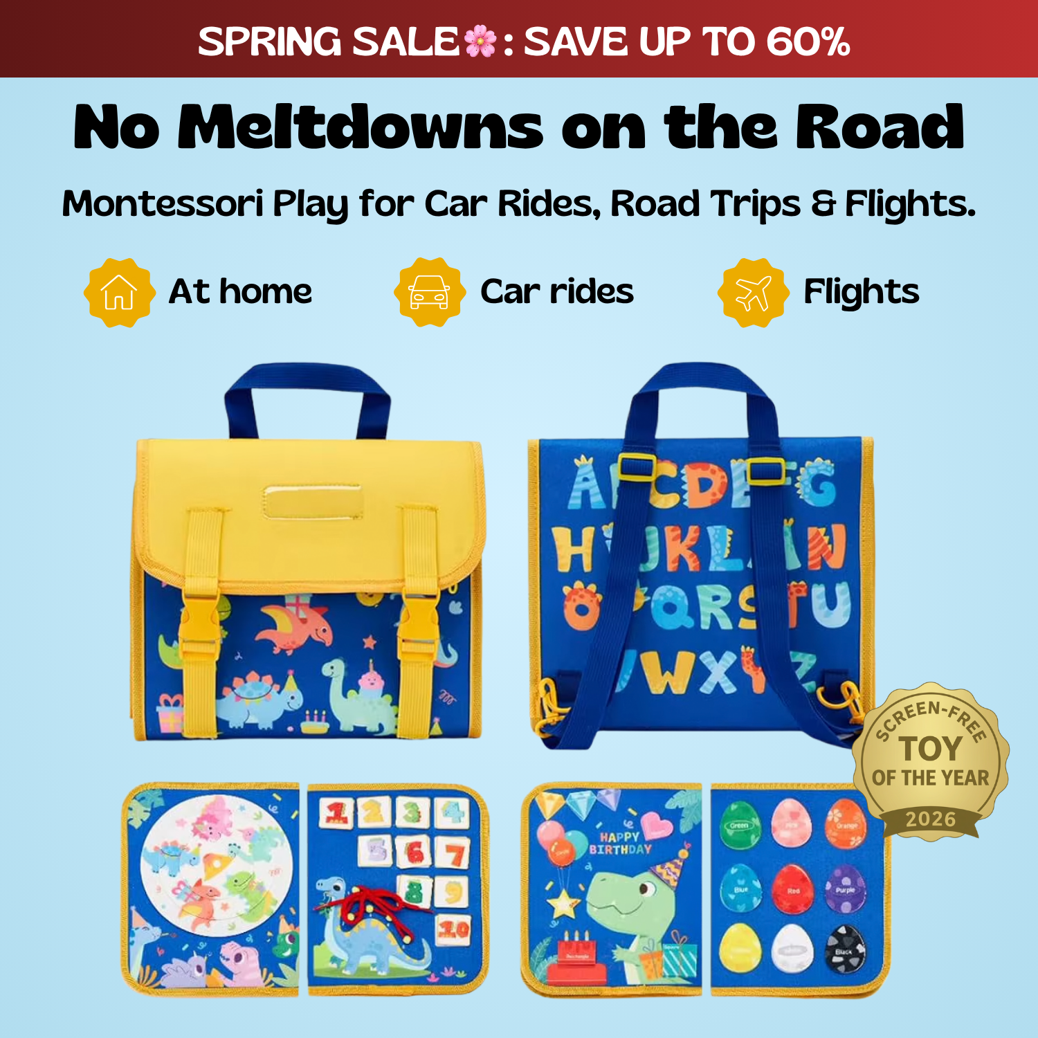 TibaToes™ Montessori Busy Board