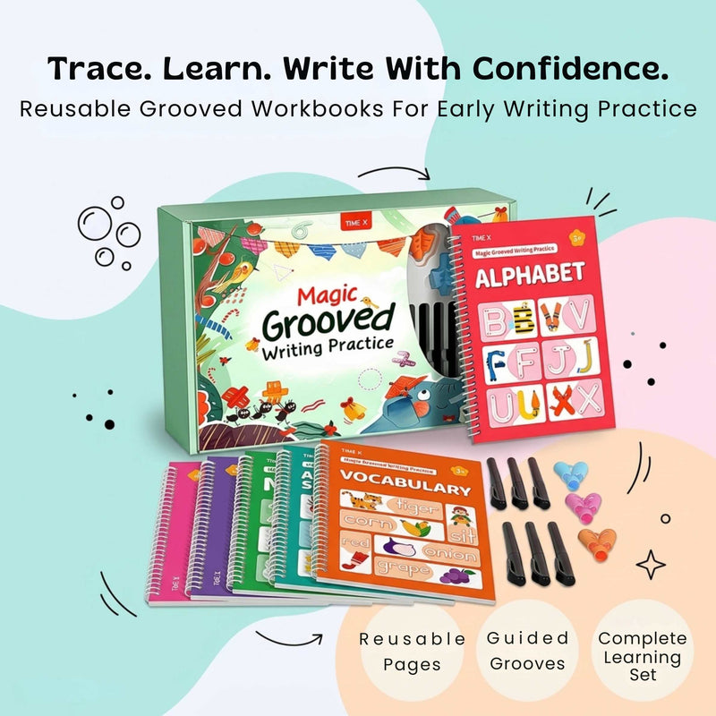 TibaToes™ Trace & Grow Reusable Writing Books
