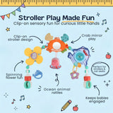 TibaToes™ Clip-On Montessori Stroller Play Arch