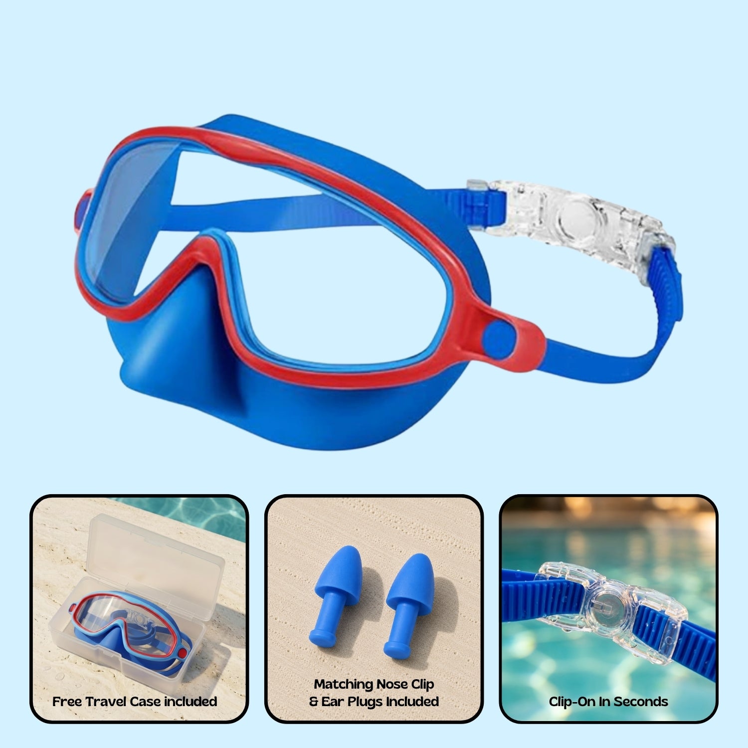 TibaToes™ Clip-On Swim Goggles