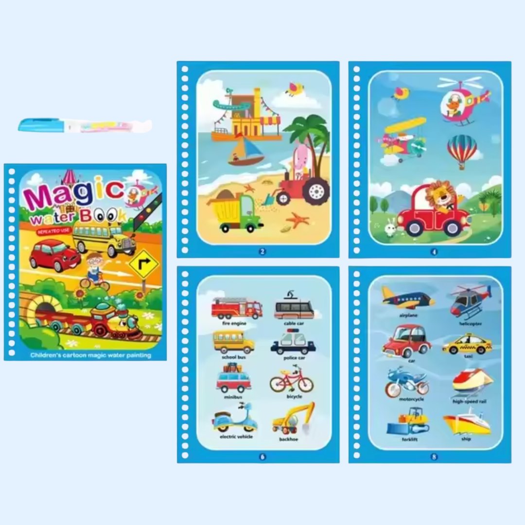 TibaToes™ Mess-Free Reusable Water Coloring Books