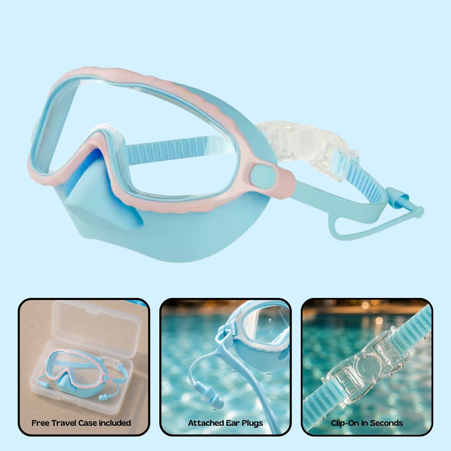 TibaToes™ Clip-On Swim Goggles