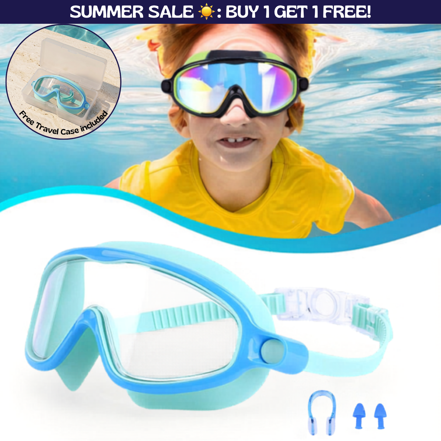 TibaToes™ Clip-On Swim Goggles
