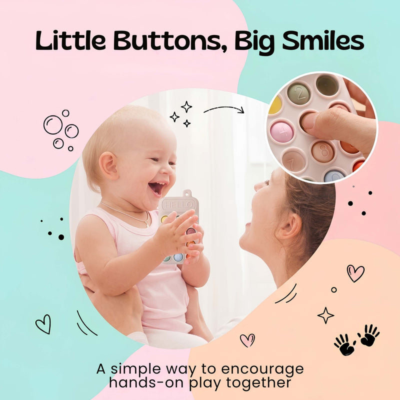 TibaToes™ Click & Calm Silicone Phone Teether