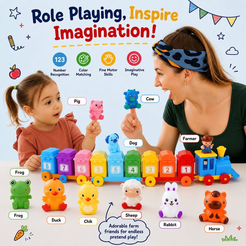 TibaToes™ Animal Train Match & Play Set