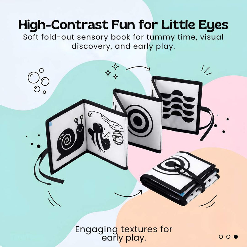 TibaToes Montessori Sensory Contrast Book