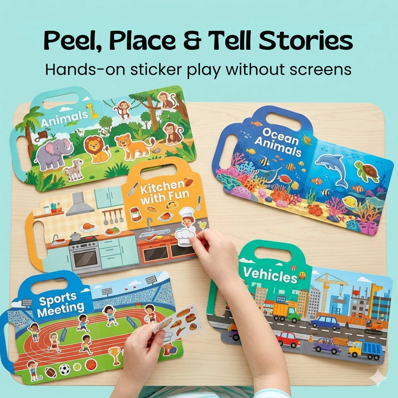 TibaToes™ PuffyScene Reusable Sticker Book