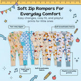 TibaToes™ Soft Zip Baby Romper