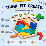 TibaToes™ Wooden Tangram Puzzle Board