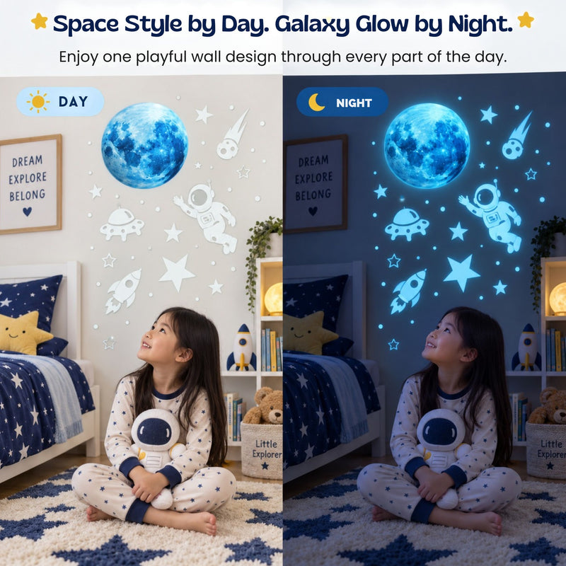 TibaToes™ GalaxyGlow Space Wall Stickers