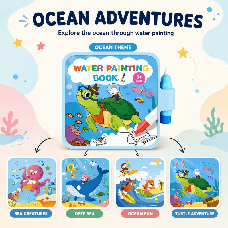 TibaToes MagicSplash Water Coloring Book