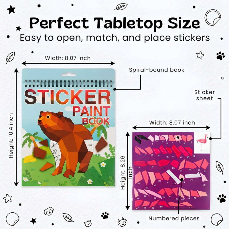 TibaToes™ StickerPaint Number Art Book