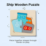 TibaToes™ Shape & Learn Wooden Puzzle