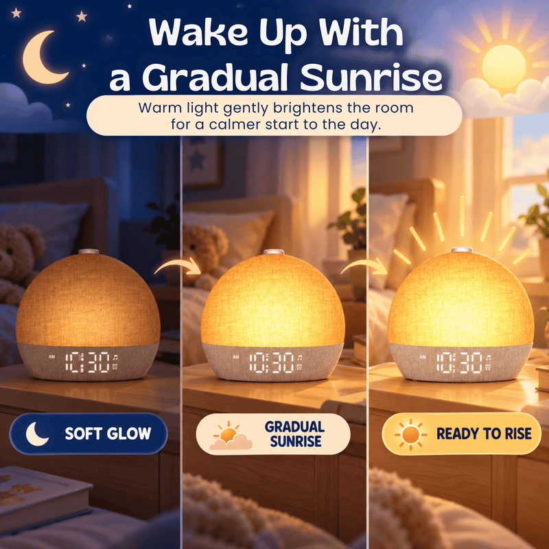 TibaToes™ SunriseGlow Sound Alarm Clock