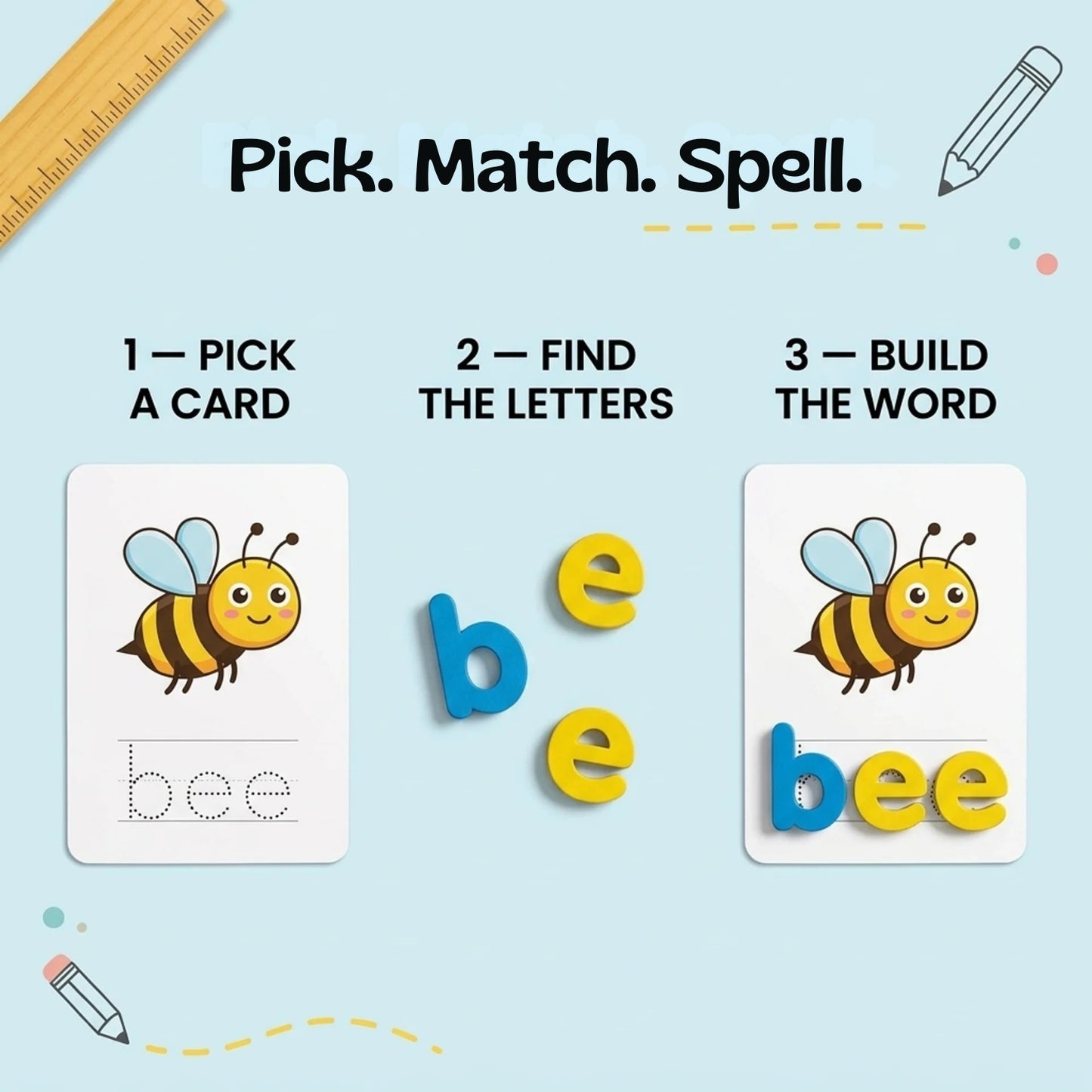 TibaToes™ See & Spell Letter Matching Game