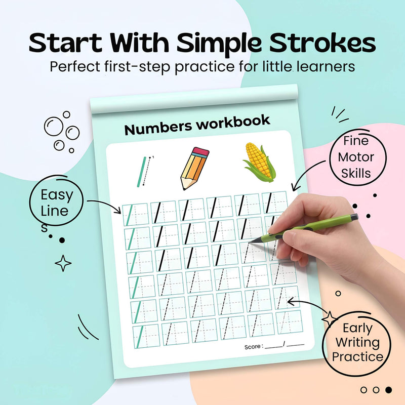 TibaToes™ NumberQuest Tracing Workbook