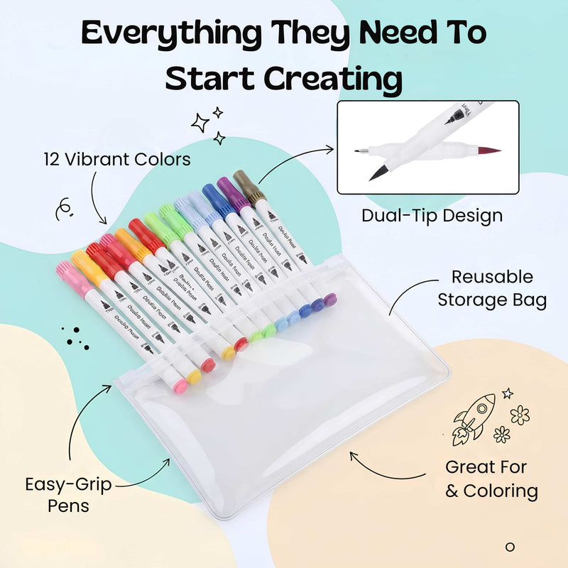 TibaToes™ RainbowBrush Dual-Tip Marker Set