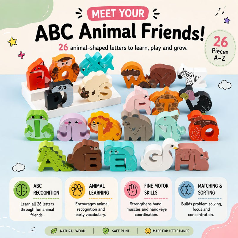 TibaToes™ Animal Alphabet Puzzle Set