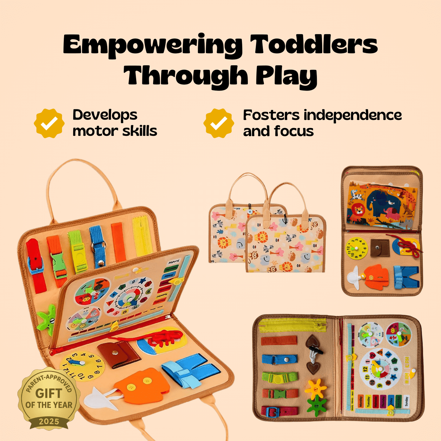 TibaToes™ Montessori Busy Board