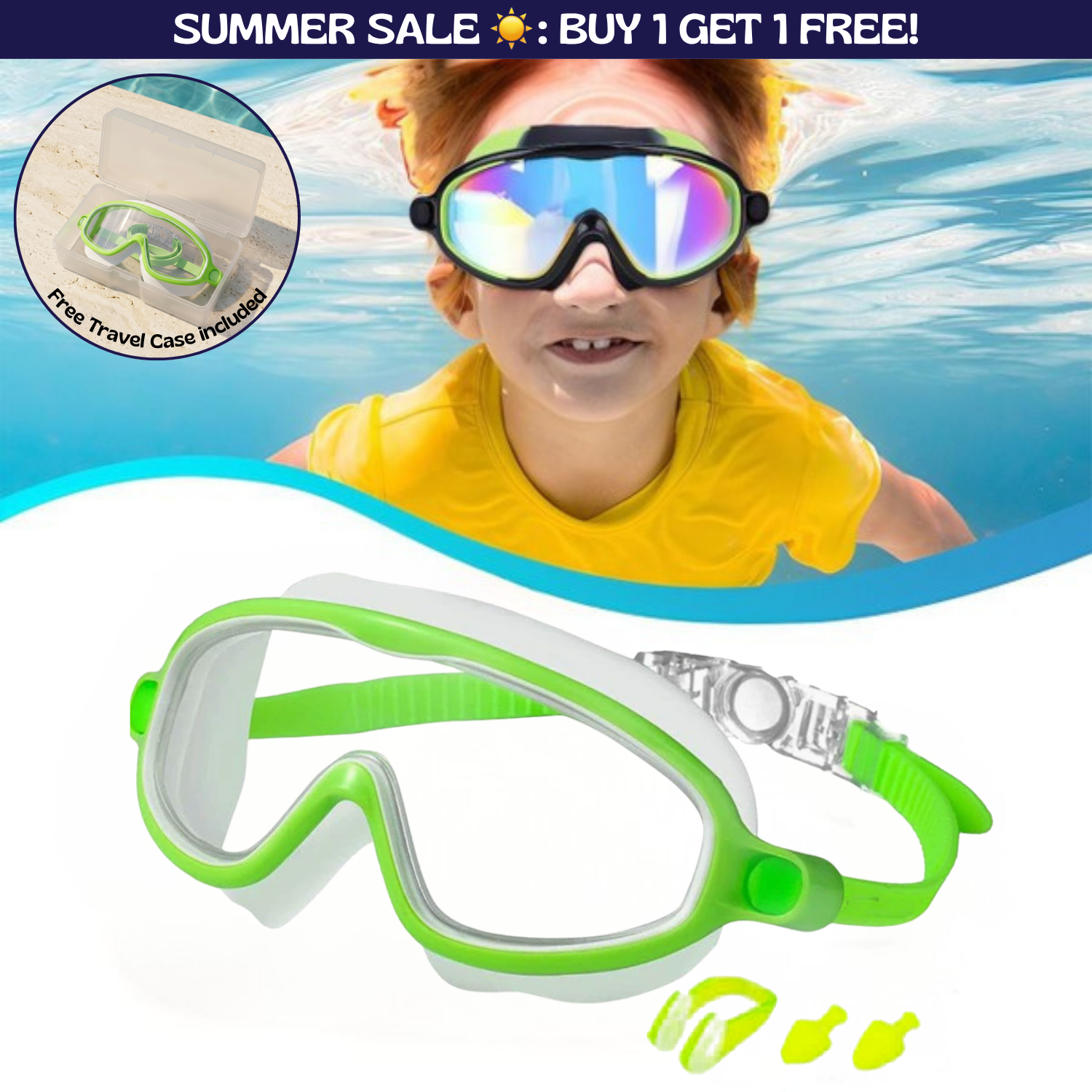 TibaToes™ Clip-On Swim Goggles