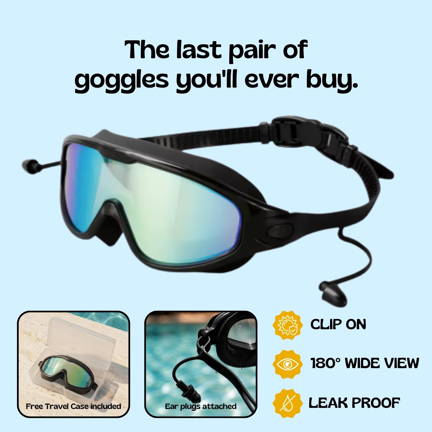TibaToes™ Clip-On Swim Goggles