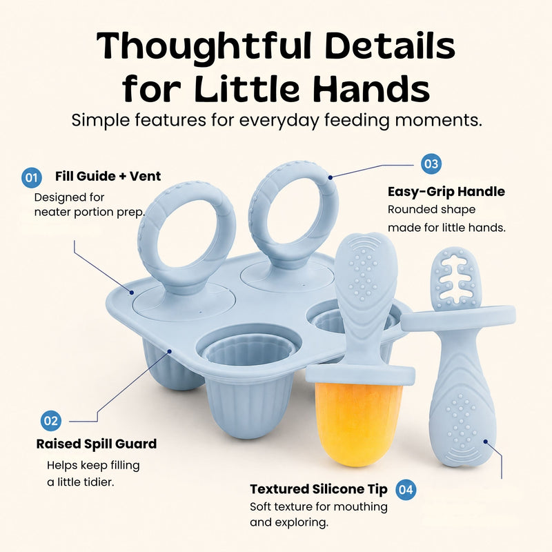 TibaToes™ Little Bites Silicone Feeder & Teether Set