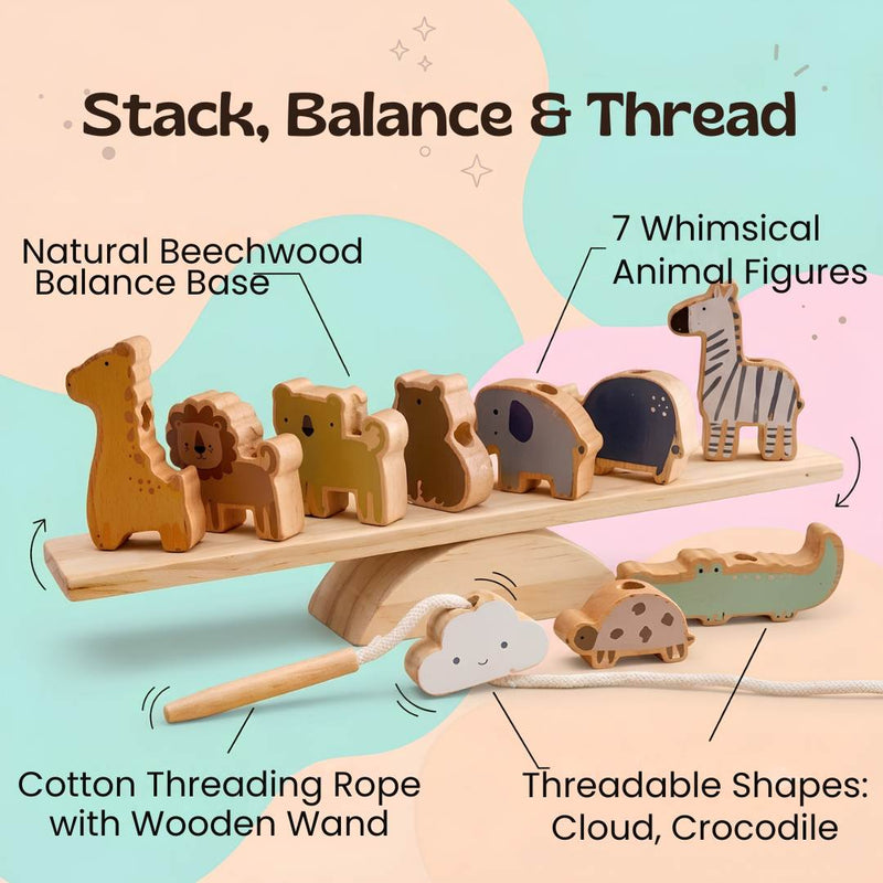 TibaToes™ Safari Balance & Threading Board