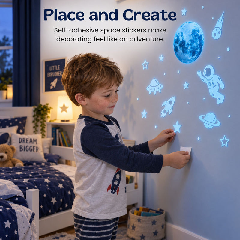 TibaToes™ GalaxyGlow Space Wall Stickers