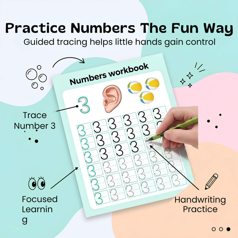 TibaToes™ NumberQuest Tracing Workbook