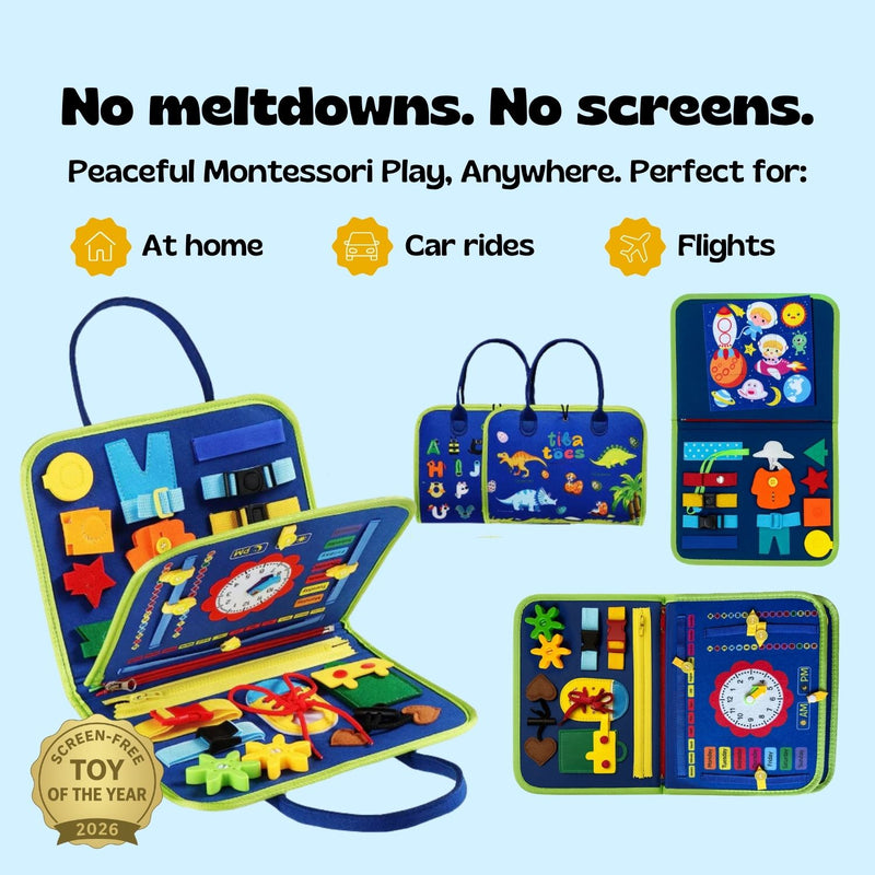 TibaToes™ Montessori Busy Board
