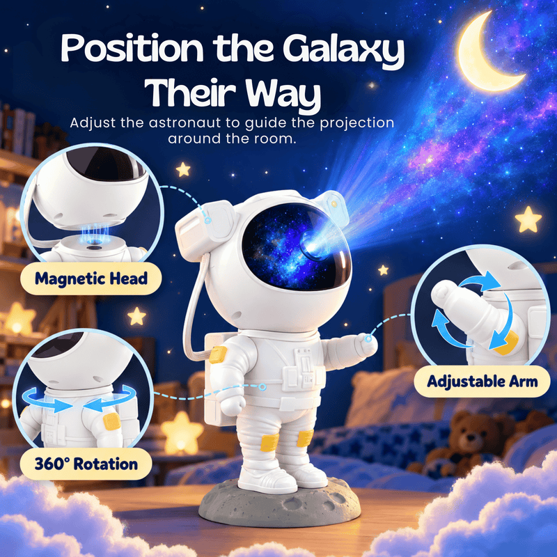 TibaToes™ Astronaut Galaxy Night Light Projector