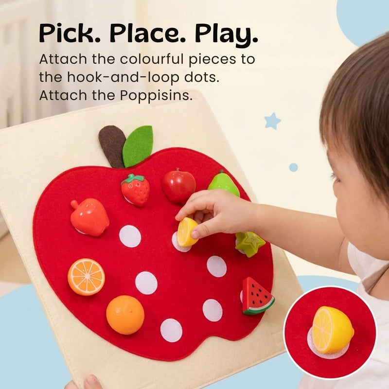 TibaToes™ ApplePatch Felt Food Sorting Board