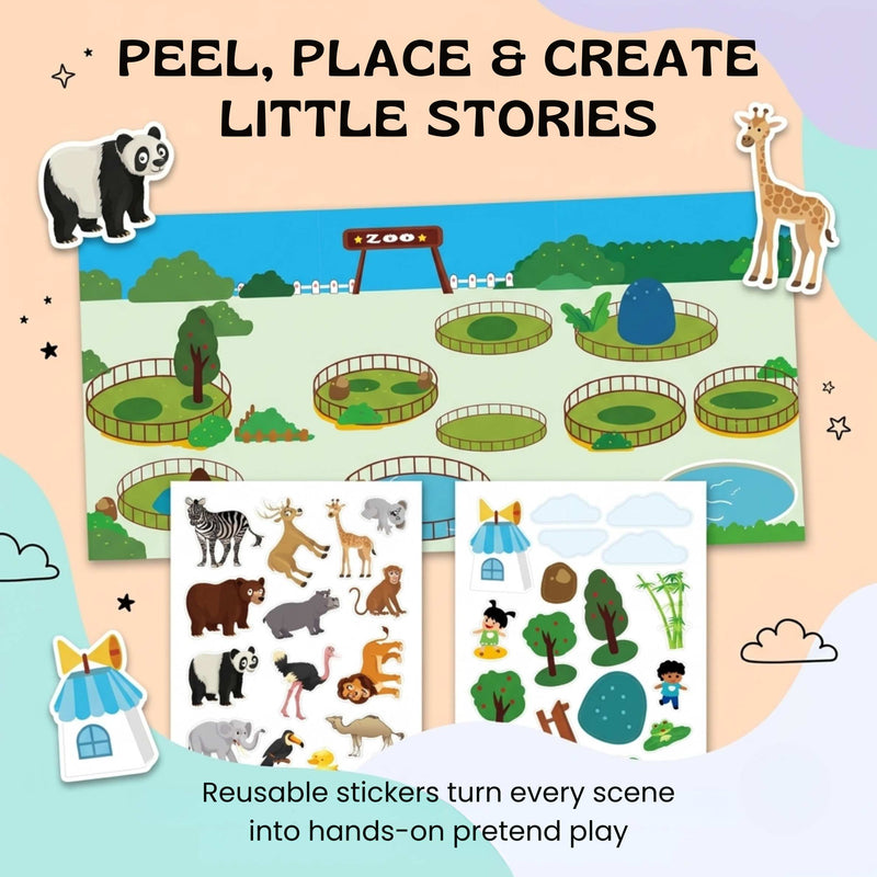 TibaToes™ MiniScene Reusable Sticker Book