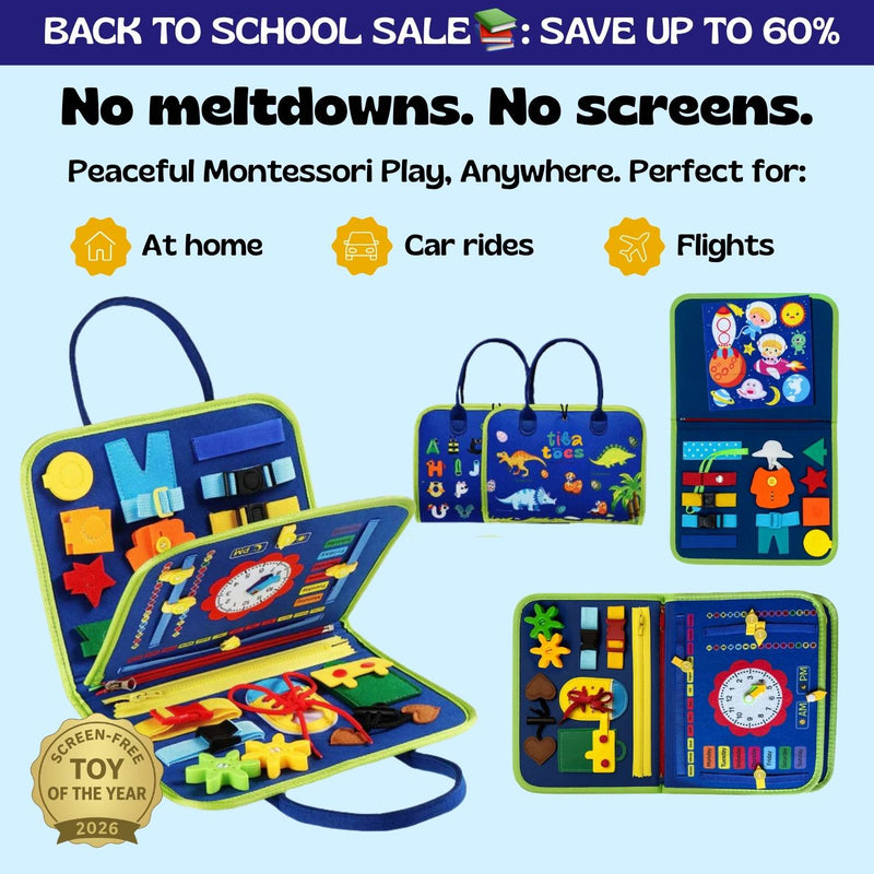 TibaToes™ Montessori Busy Board